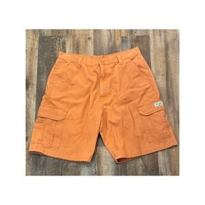 Wrangler Terra Cotta Orange Cargo shorts 100% Cotton sz 36